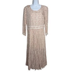 Beau & Ro Prairie Midi Dress – Women’s Size S, Vintage-Floral Cottagecore